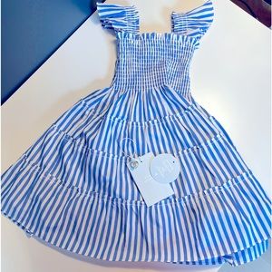 Tiny Nap Dress NWT 5/6 Hill House Home in Blueberry Stripe